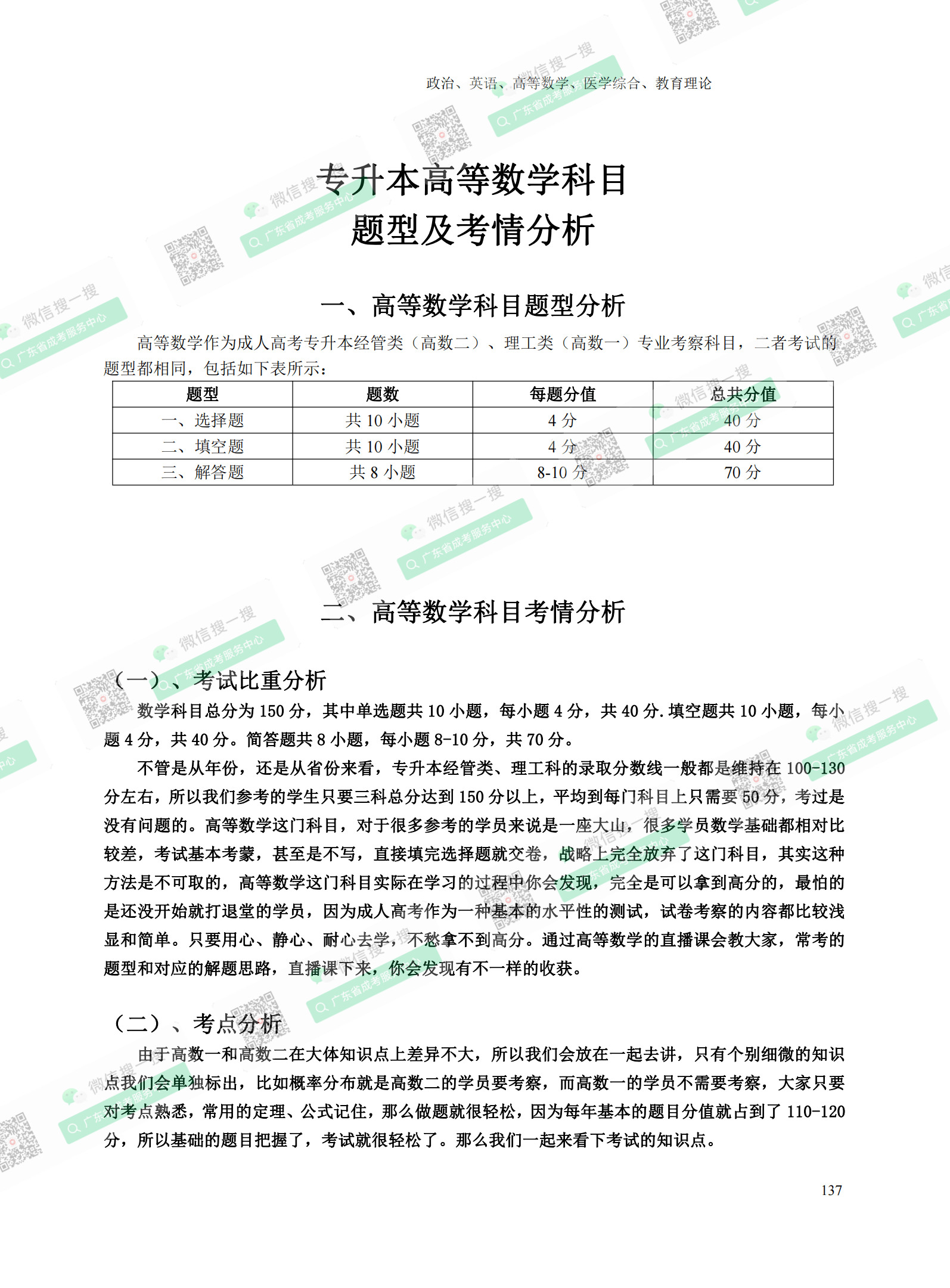 2021年深圳專升本成人高考復習資料：高等數學科目（電子版，可下載）
